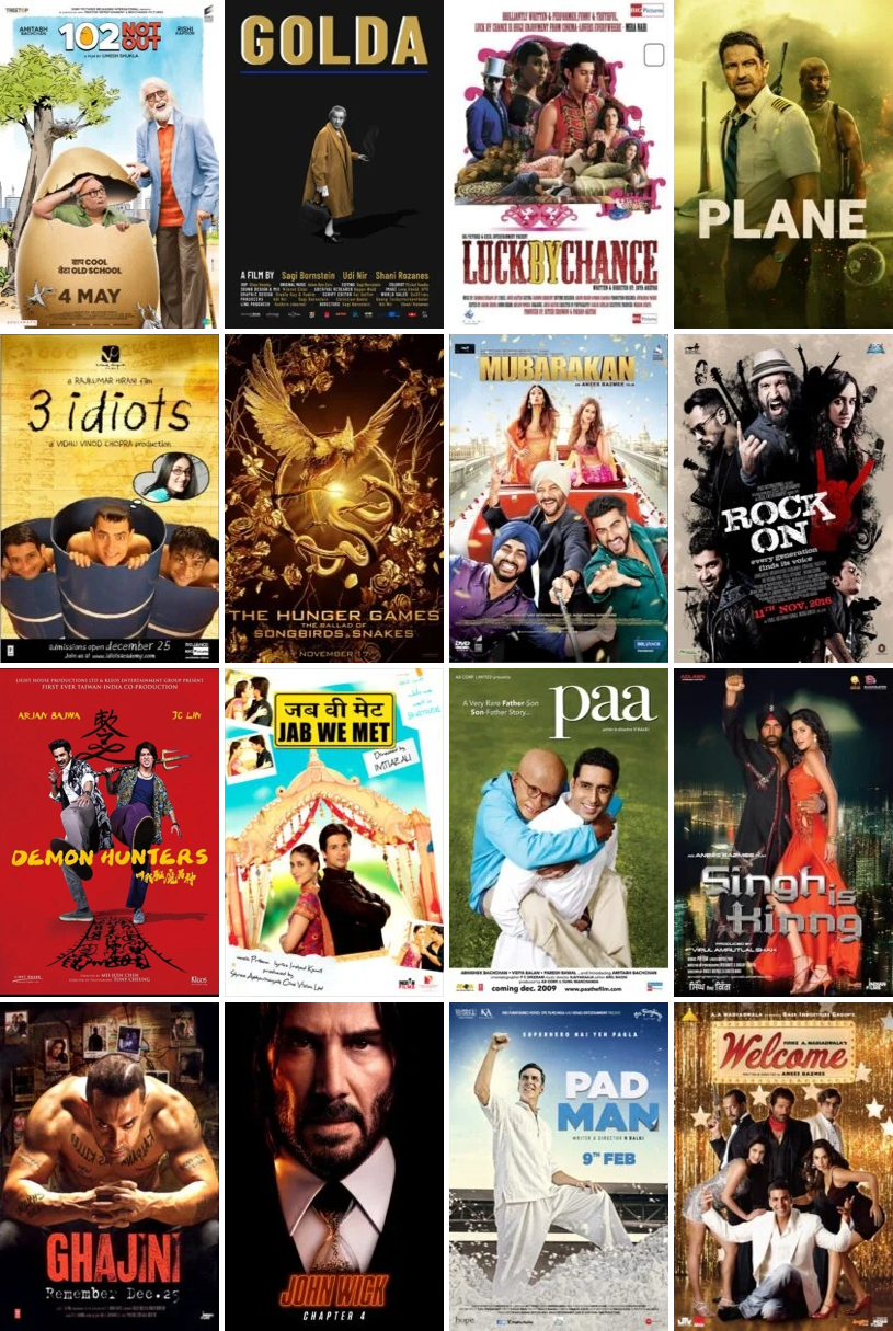 Notable Film Achievements Collage