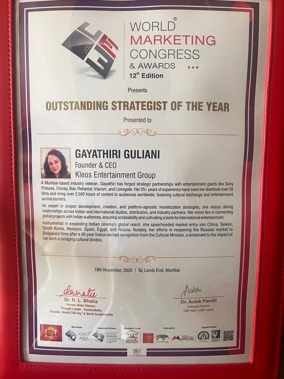 Gayathiri Certificate 2025